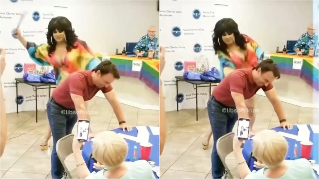 Burbank Democrat Mayor Gets Spanked by Drag Queen at “Child-Friendly” Democratic Fundraiser (VIDEO)