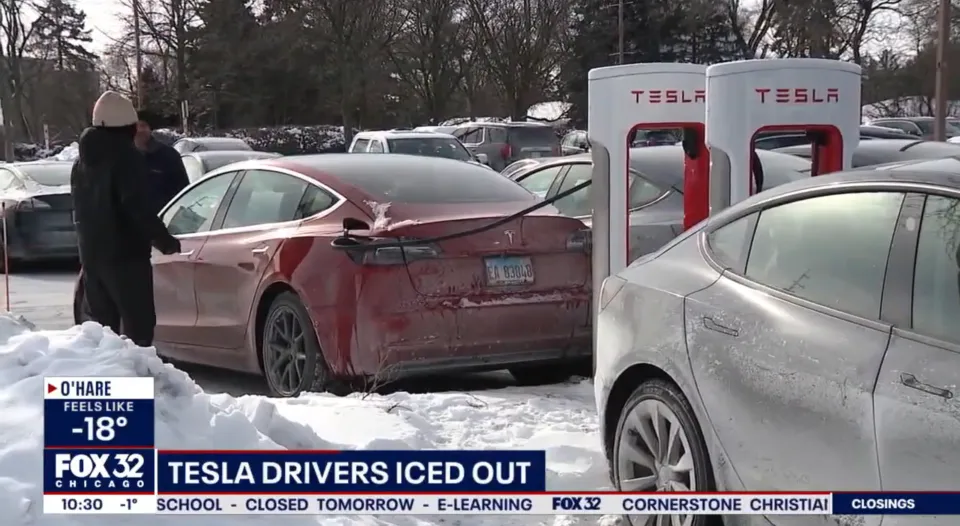 Due to freezing cold: Desperate Tesla owners in Chicago can’t charge their vehicles