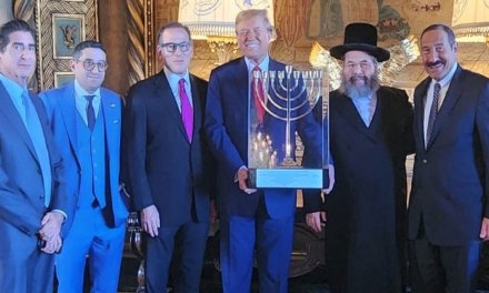 Jewish org Presents Trump with Menorah in Appreciation of Abraham Accords (3 1/2 years after its signing) and Call Him ‘Prince of Peace’