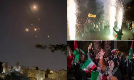 Iranians celebrate attack despite Israel and US shooting down ‘vast majority’ of 300 drones, missiles
