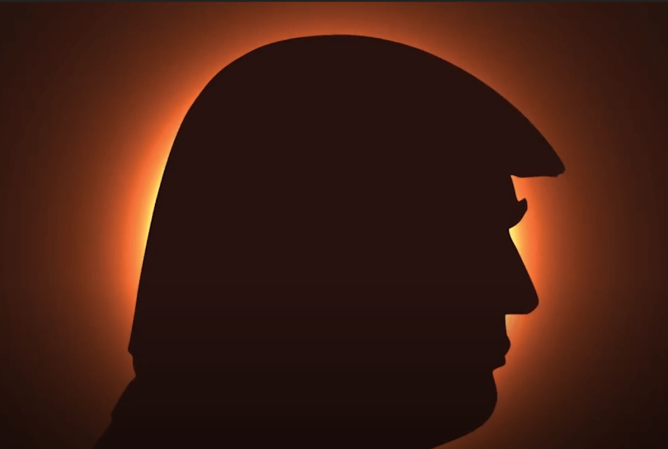 WATCH: Trump Posts Bizarre Solar Eclipse Ad – With His Head Blocking Out the Sun, Plunging US Into Darkness