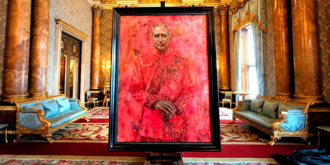 CREEPY: Mirrored/Inverted Image of King Charles III’s New Portrait Allegedly Reveals Baphomet Face